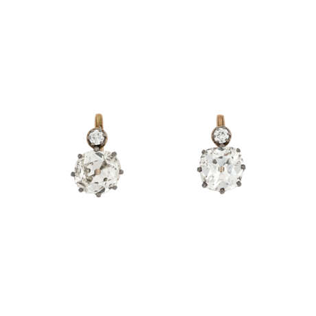 LATE 19TH CENTURY DIAMOND EARRINGS - Foto 1