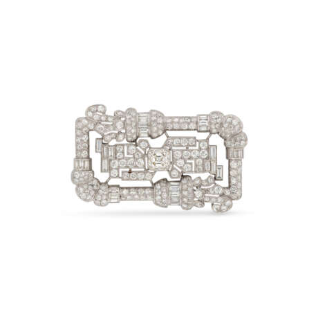 NO RESERVE | ART DECO DIAMOND BROOCH - Foto 1