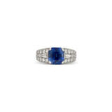 BULGARI SAPPHIRE AND DIAMOND RING - photo 1