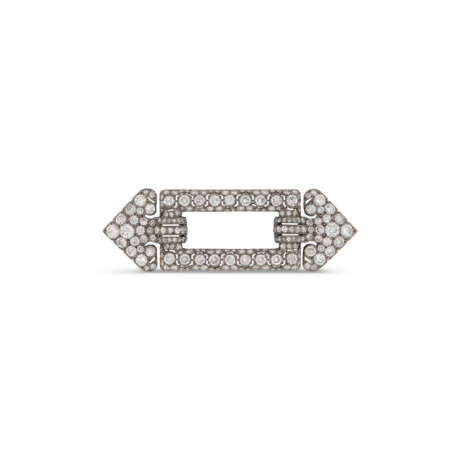 CARTIER ART DECO DIAMOND BROOCH - photo 1