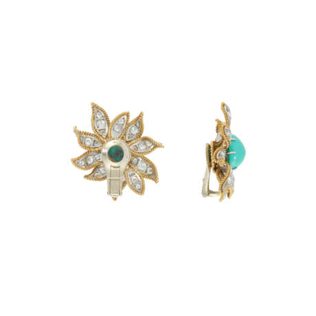 VAN CLEEF & ARPELS MID-20TH CENTURY SET OF TURQUOISE AND DIAMOND JEWELLERY - photo 4