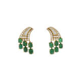 VAN CLEEF & ARPELS EMERALD AND DIAMOND EARCLIPS - photo 1