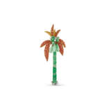 NO RESERVE | CARTIER JADE, CORAL AND DIAMOND PALM TREE CLIP-BROOCH - photo 1