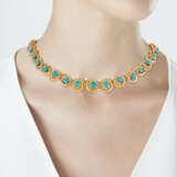 VAN CLEEF & ARPELS MID-20TH CENTURY TURQUOISE AND DIAMOND NECKLACE - photo 2