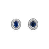 NO RESERVE | SAPPHIRE AND DIAMOND EARRINGS - photo 1