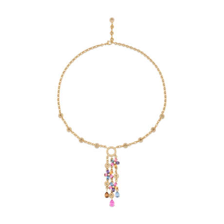 BULGARI COLOURED SAPPHIRE AND DIAMOND 'FLORA' NECKLACE - photo 1