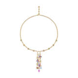 BULGARI COLOURED SAPPHIRE AND DIAMOND 'FLORA' NECKLACE - photo 1