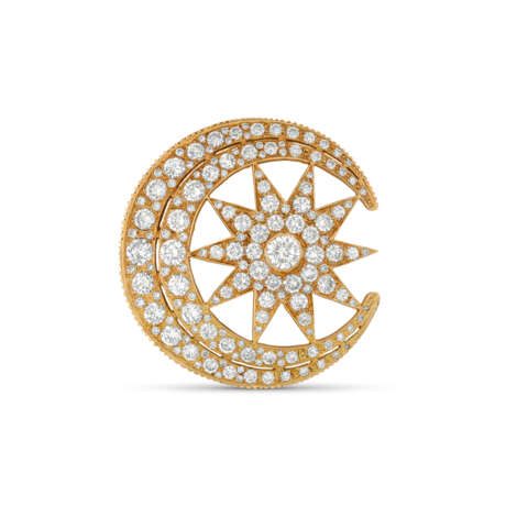 NO RESERVE | DIAMOND CRESCENT BROOCH - Foto 1