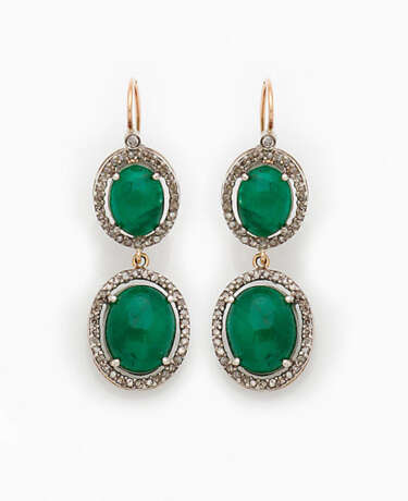 Paar russische Smaragd-Ohrringe - photo 1