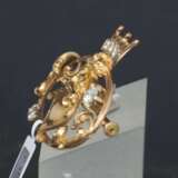 Gold brooch with 6 natural diamonds Gold Other style At the turn of 19th -20th century - photo 3