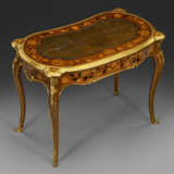 A LOUIS XV ORMOLU-MOUNTED AMARANTH, BOIS SATINE AND MARQUETRY TABLE A ECRIRE - фото 5