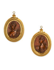 A PAIR OF OVAL BOXWOOD RELIEF CARVINGS OF RINALDO AND ARMIDA