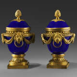 A PAIR OF LATE LOUIS XV ORMOLU-MOUNTED S&#200;VRES PORCELAIN VASES-CLOCHES `DULAC` - фото 2