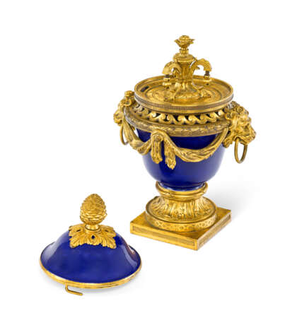 A PAIR OF LATE LOUIS XV ORMOLU-MOUNTED S&#200;VRES PORCELAIN VASES-CLOCHES `DULAC` - фото 5