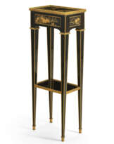 A LOUIS XVI ORMOLU-MOUNTED JAPANESE LACQUER AND EBONIZED OCCASIONAL TABLE