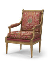 A LOUIS XVI GILTWOOD FAUTEUIL