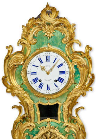 A LOUIS XV ORMOLU-MOUNTED AND BRASS-INLAID GREEN-STAINED HORN MUSICAL CARTEL A MUSIQUE - photo 4