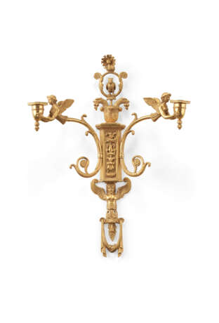 A PAIR OF FRENCH ORMOLU TWO BRANCH WALL-LIGHTS - photo 2