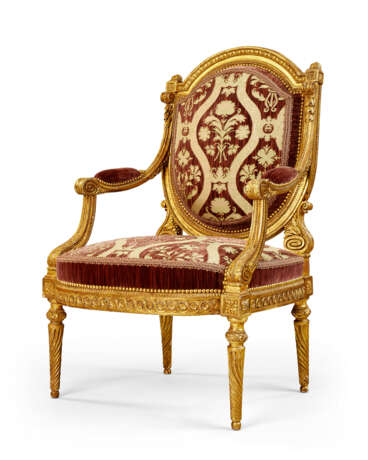 A PAIR OF LOUIS XVI GILTWOOD FAUTEUILS - фото 2