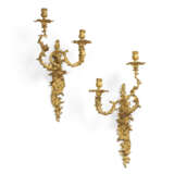 A PAIR OF LOUIS XV ORMOLU TWO-BRANCH WALL-LIGHTS - photo 1