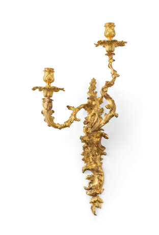 A PAIR OF LOUIS XV ORMOLU TWO-BRANCH WALL-LIGHTS - photo 2