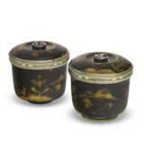 A PAIR OF LOUIS XV SILVER-GILT MOUNTED BLACK AND GILT LACQUER BOWLS AND COVERS - photo 1