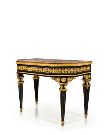 A LATE LOUIS XV ORMOLU-MOUNTED EBONY SIDE TABLE - photo 1