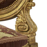 A PAIR OF LOUIS XVI GILT WALNUT CANAPES - фото 6