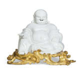 A LOUIS XV ORMOLU-MOUNTED CHINESE BLANC-DE-CHINE PORCELAIN FIGURE OF A LAUGHING BUDDHA - photo 1