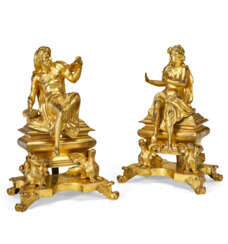 A PAIR OF REGENCE ORMOLU CHENETS