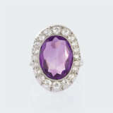 Art-déco Amethyst-Diamant Ring. - Foto 1