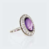 Art-déco Amethyst-Diamant Ring. - photo 2