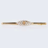 Brillant Stabbrosche mit Fancy-Brown Diamant. - photo 1