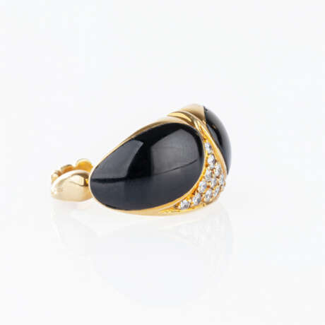 Cartier. Brillant-Onyx Ring. - Foto 2