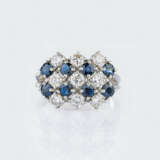 Vintage Diamant-Saphir Ring. - Foto 1