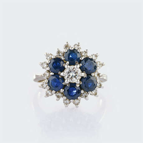 Saphir-Diamant Ring. - фото 1