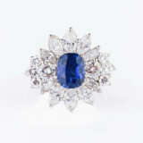 Feiner Saphir-Diamant Ring. - Foto 1