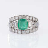 Smaragd-Diamant-Ring. - Foto 1