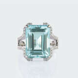 Feiner Aquamarin-Brillant-Ring. - Foto 1