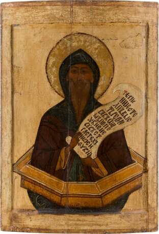 A RARE AND MONUMENTAL ICON SHOWING ST. SIMEON THE STYLITE - photo 1