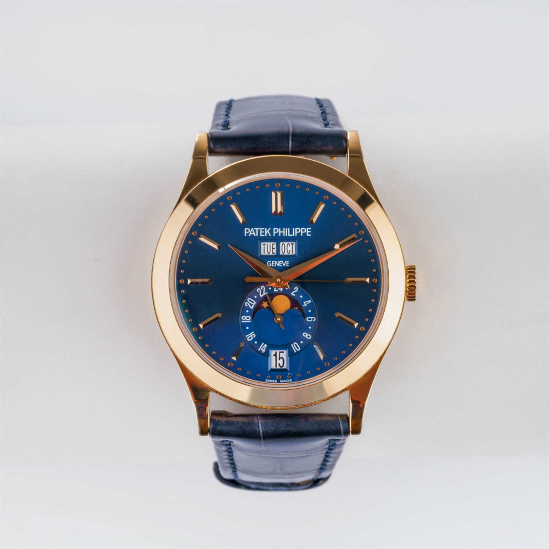 Patek Philippe. Herren-Armbanduhr 'Annual Calendar Blue'.