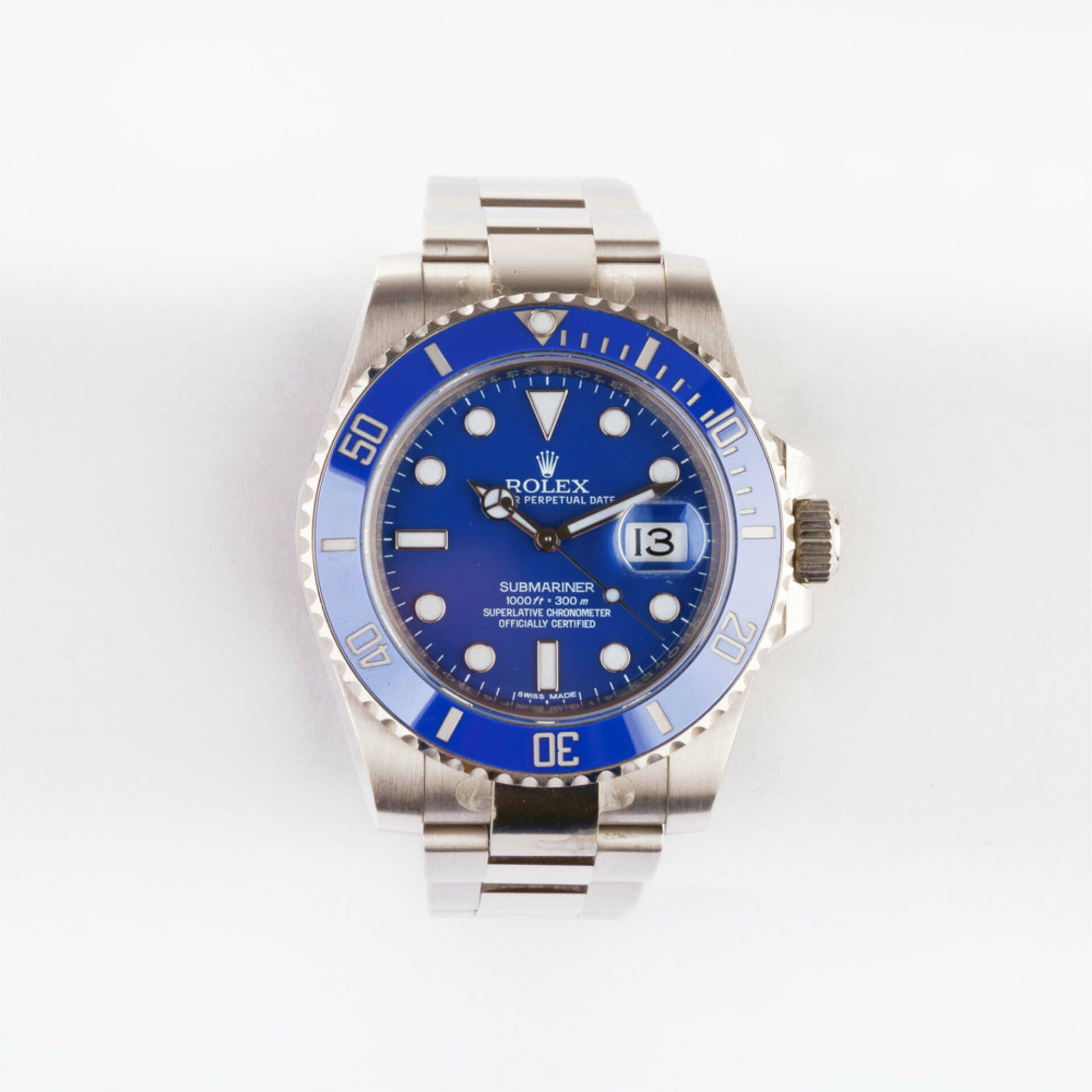 Rolex. Herren-Armbanduhr 'Submariner Date Smurf'.