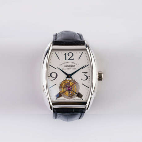 Juwelier Wempe. Herren-Armbanduhr 'Glashütte Tourbillon'. - photo 1