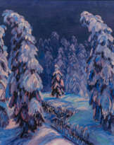 Wenzel Hablik (Brüx/Böhmen 1881 - Itzehoe 1934). Winterwald.