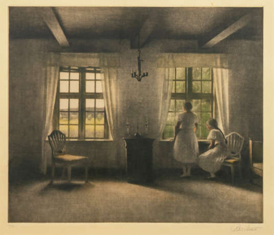 Peter Ilsted (Saksköbing 1861 - Kopenhagen 1933). Warten auf die Gäste. - photo 1