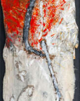 Károly Klimó (Békéscsaba 1936). Komposition mit Rot.