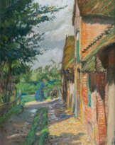 Otto Heinrich Engel (Erbach/Odenwald 1866 - Glücksburg 1949). Rote Häuser in Alkersum auf Föhr.