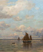 Friedrich Kallmorgen. Friedrich Kallmorgen (Altona 1856 - Grötzingen 1924). Boote auf der Elbe.