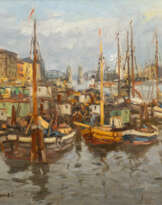 Eugen Dekkert (Stettin 1865 - Garmisch-Partenkirchen 1956). Hafen von Stettin.