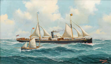 John Henry Mohrmann (Estebrügge 1857 - Bloomsbury (Kanada) 1916). Die Sirius vor Antwerpen.